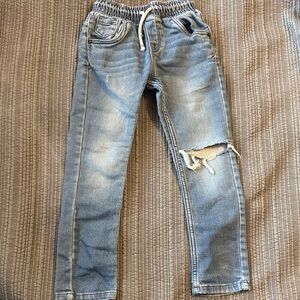 Cat & Jack Light Blue Skinny Jeans with Red Stitching